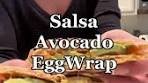 Delicious Avocado Egg Wrap with Salsa and Cheese