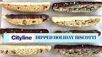 Dipped and decorated holiday biscotti