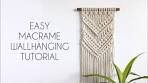 DIY: EASY BEGINNER MACRAME WALLHANGING ...