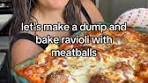 Dump & Bake Ravioli with Meatballs… takes about 5 minutes ...