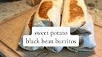 Easy Black Bean & Sweet Potato Burritos Recipe