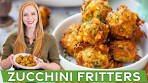 Easy, Cheesy Zucchini Corn Fritters | with Creamy Dipping ...