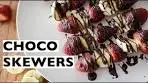 EASY Chocolate Strawberry dessert skewers!