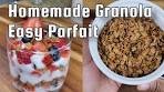 Easy Granola recipe| Yogurt Parfait