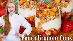 EASY Peach Granola Cups with Yogurt, Strawberries & Diced ...