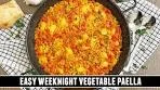 EASY Weeknight Vegetable Paella Recipe | Done in Just 30 ...