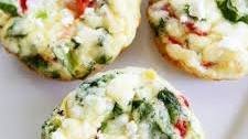 Egg Muffins with Kale, Roasted Red Peppers, and Feta Cheese