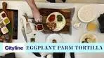 Eggplant parmesan made into the viral tortilla hack
