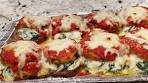 Eggplant Parmigiana with Ricotta Mozzarella and Spinach