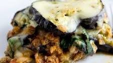 Eggplant Spinach and Meat Casserole