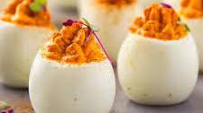 Fancy Red Deviled Eggs: Spicy and Sweet Gourmet Eggs