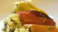 Feta and Spinach Stuffed Sweet Peppers