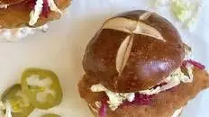 Fish Sliders with Creamy Caper Dressing