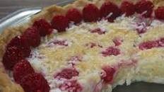 French Coconut Raspberry Pie