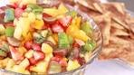 Fresh Fruit Salsa w/ Cinnamon Sugar Tortilla Chips
