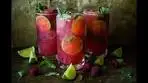 Fresh Raspberry Mojitos