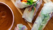 Fresh Spring Rolls with Peanut Sauce
