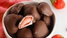 Frozen Chocolate Covered Strawberries
