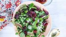 Garden Salad with Herbs and Sour-Cherry Dressing