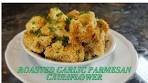Garlic Parmesan Roasted Cauliflower [Vegan]