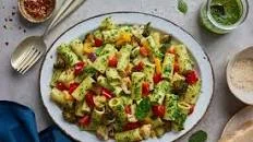 Garlic Roasted Vegetable Pesto Pasta