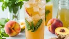 Ginger Peach Sparkler Mocktail Recipe