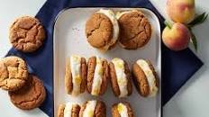 Gingersnap Peach Frozen Yogurt Sandwiches