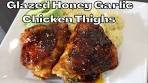 Glazed Honey Garlic Chicken Thighs