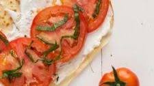 Gluten Free Oat Crepes with Tomatoes, Basil, and Goat Cheese