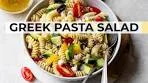 GREEK PASTA SALAD | easy, healthy recipe