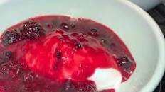 Greek Yogurt With Warm Berry Sauce