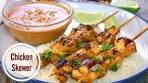 Grilled Chicken Skewers with Peanut Butter Dipping Sauce ...