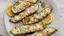 Grilled Goat Cheese Zucchini Boats