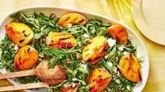 Grilled Peach-And-Arugula Salad With Feta