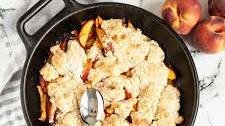 Grilled Skillet Peach Cobbler