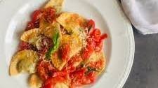 Handmade Ravioli filled with Eggplant