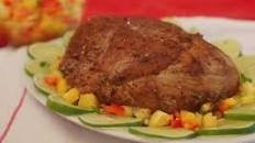 Healthy Fresh Chili & Lime Brined Ham with Mexican Spices and Pineapple Salsa