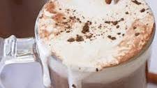 Healthy Hot Chocolate with coconut whipped cream