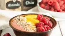 Healthy Peach Melba Smoothie Bowl