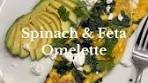 Here's a recipe for a spinach & feta omelette - 1/2 tbsp butter ...