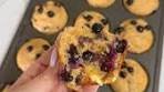 high protein blueberry pancake muffins Makes 12 muffins ...