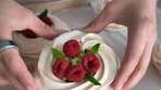 Holiday desserts part 6: raspberry matcha pavlovas Full recipe ...