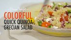How to Make Colorful Quick Quinoa Grecian Salad | Dinner ...