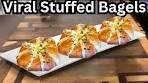 How To Make Garlic Cream Cheese Stuffed Bagels