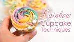 How To Pipe Rainbow Buttercream Frosting Cupcakes