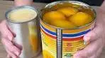 If you have 1 can of condensed milk and 1 can of peaches ...