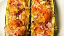 Italian Stuffed Zucchini Boats Vegetarian-Style