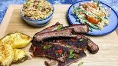 Jamaican Jerk Ribs with Vegetables and Coconut Rice