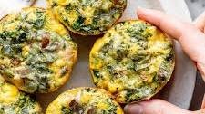Kale & Mushroom Egg Bites (with cottage cheese)