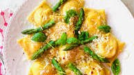 Lemon Butter Ravioli with Asparagus